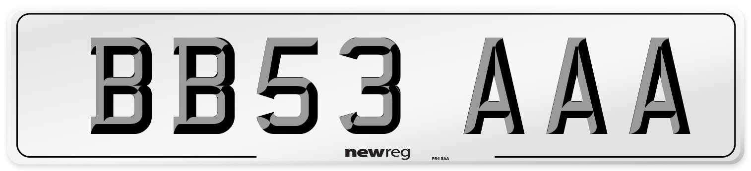 BB53 AAA Number Plate from New Reg